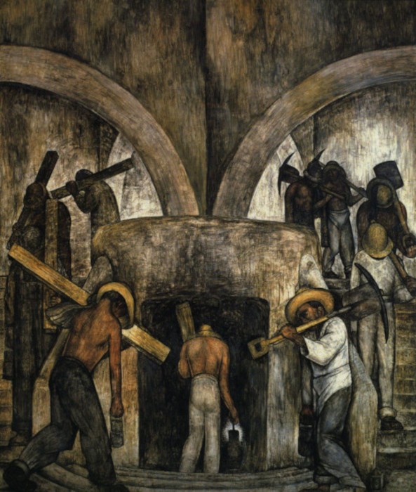 Diego Rivera entrée à la mine